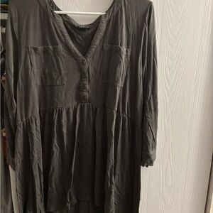 Dark Green 3/4 Sleeve Long shirt